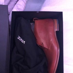 Vince 12 Cognac leather lace up